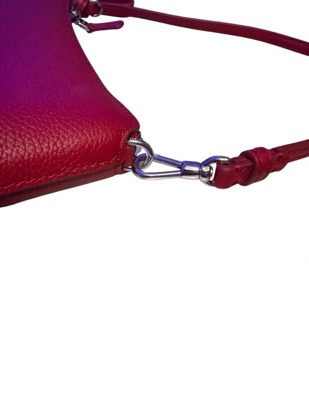 kate spade Loop Pochette Shoulder Bag, Red Pebbled Leather, NWT - Picture 4 of 8